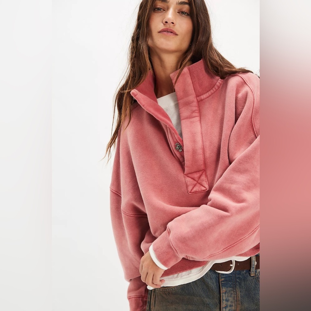 FREE PEOPLE Timeless Pullover in Salsa XS